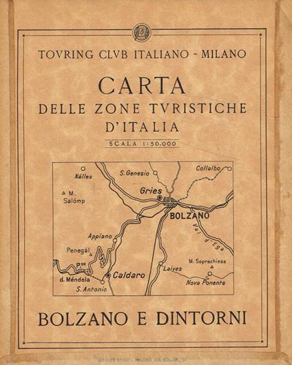 Carta delle zone turistiche d'italia - copertina