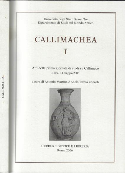 Callimachea I - copertina