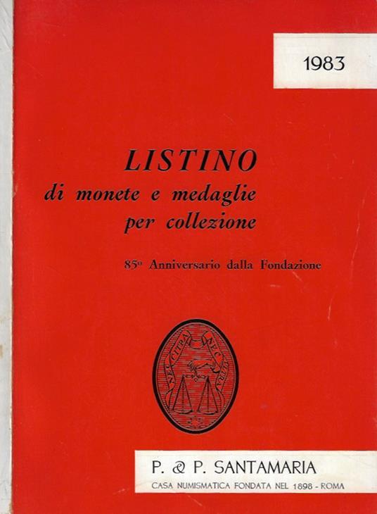 Listino di monete e medaglie per collezione. 1983 - copertina