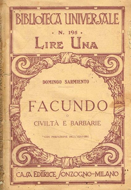 Facundo o civiltà e barbarie - copertina