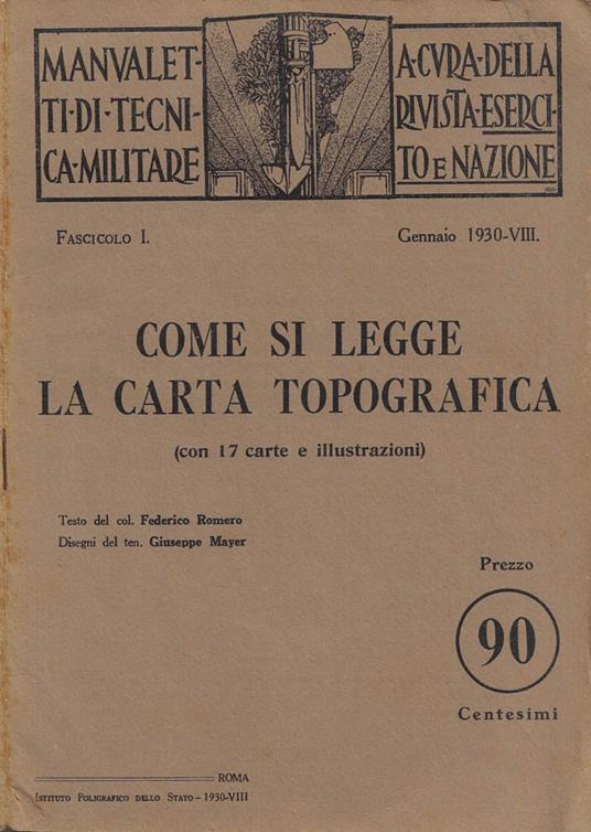 Come si legge la Carta Topografica - copertina