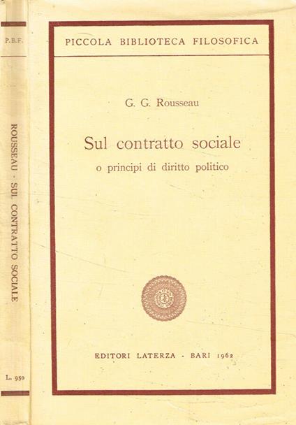 Sul contratto sociale - copertina