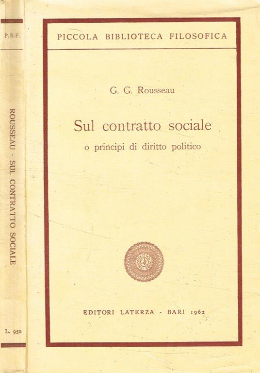 Sul contratto sociale - copertina