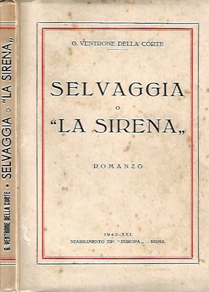 Selvaggia o La Sirena - copertina