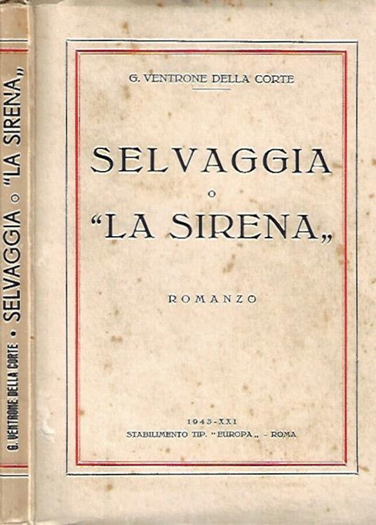 Selvaggia o La Sirena - copertina