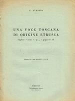 Una voce toscana di origine etrusca