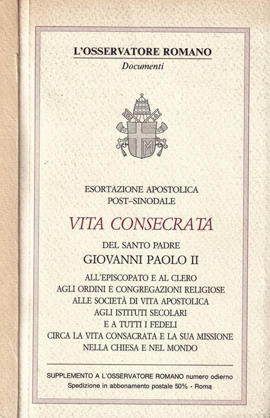 Vita consecrata - copertina