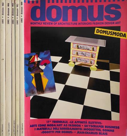 Domus 1985 n. 659, 660, 661, 663, 664, 665 - copertina