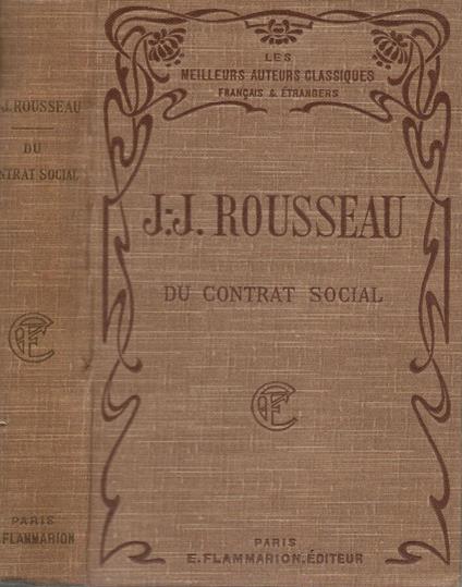 Du contrat social - copertina
