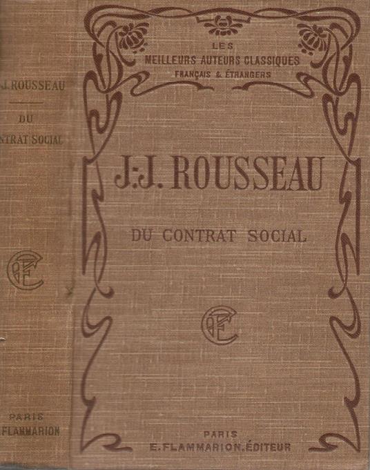 Du contrat social - copertina