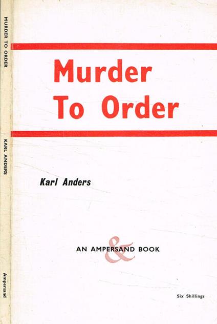 Murder to order - copertina