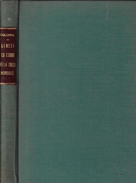 Genesi ed esodo della crisi mondiale - copertina