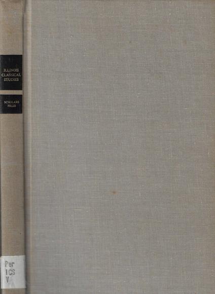 Illinois Classical Studies Vol. V Anno 1980 - copertina