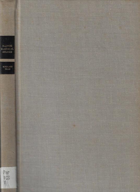 Illinois Classical Studies Vol. V Anno 1980 - copertina