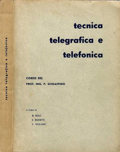 Tecnica telegrafica e telefonica - copertina