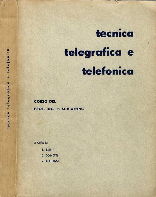 Tecnica telegrafica e telefonica - copertina