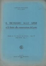 Il richiamo alle armi ed il diritto alla conservazione del posto