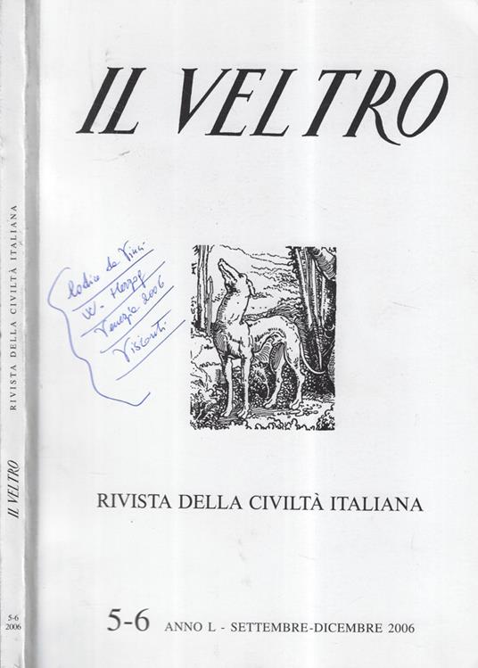Il veltro anno 2006 n. 5-6 - copertina