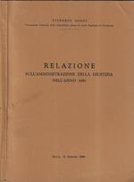 Relazione sull'amministrazione della giustizia nell'anno 1989