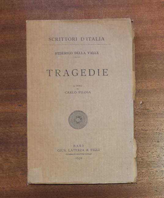 Tragedie - Federico Della Valle - copertina