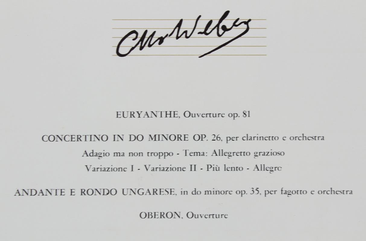 Weber Carl Maria Von Weber - 3 Dischi Nuovi Nei Fascicoli Nuovi: (Fabbri I Grandi Musicisti N. 112 - 113 - 114)