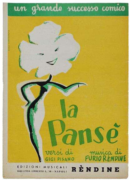 Pansè.Spartito X Mandolino, Violino, Fisarmonica - Pisano, Rendine - Edizioni Rendine, Circa - 1950 - copertina
