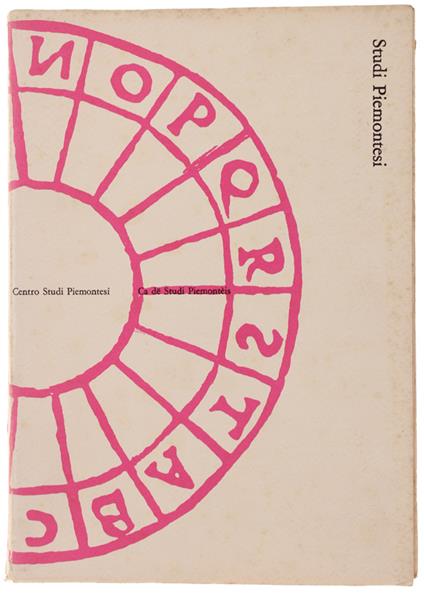 Studi Piemontesi.  Vol. Vii - 1978, Fasc. 2 - copertina