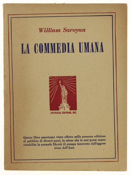 Commedia Umana - William Saroyan - copertina