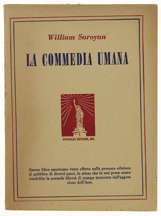 Commedia Umana - William Saroyan - copertina