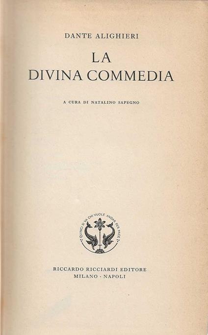 Divina Commedia - Dante Alighieri - copertina