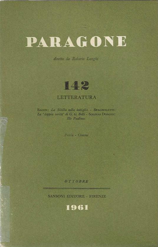 Paragone 142 - copertina