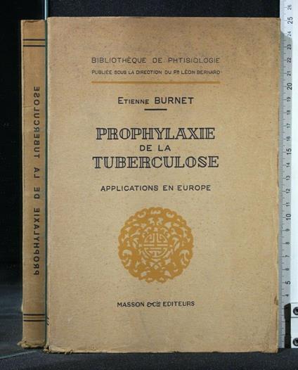 Prophylaxie De La Tuberculose - Burnett - copertina