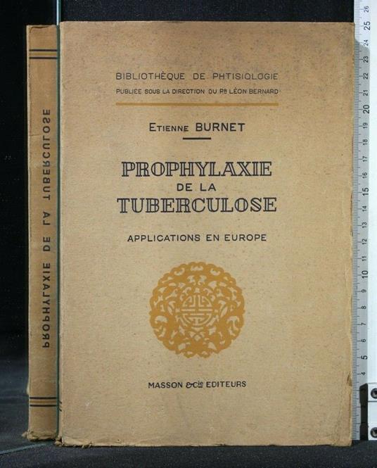 Prophylaxie De La Tuberculose - Burnett - copertina