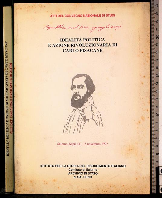 Atti Idealità politica e azione rivoluzionaria di Carlo Pisacane - copertina