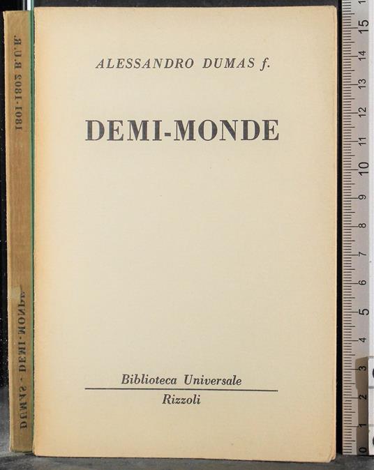 Demi-monde - Alexandre (figlio) Dumas - copertina