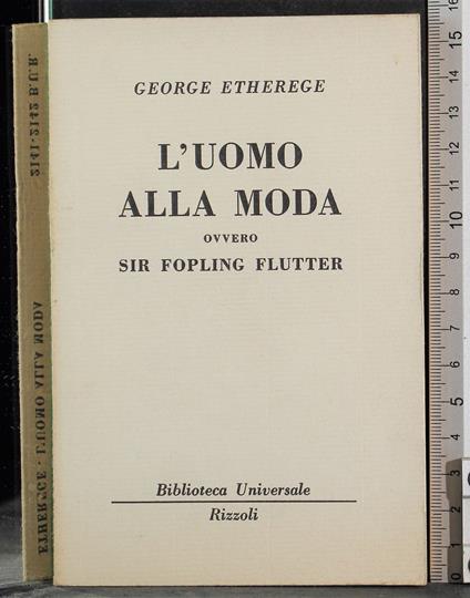 L' uomo alla moda ovvero Sir Fopling Flutter - George Etherege - copertina
