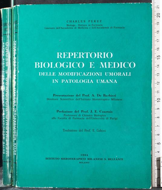 Repertorio biologico e medico - Adriano Bimbi - copertina