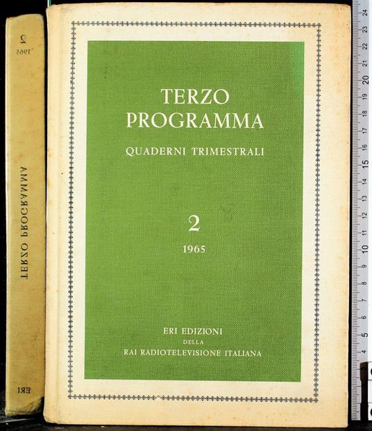 Terzo programma 2 1965 - copertina
