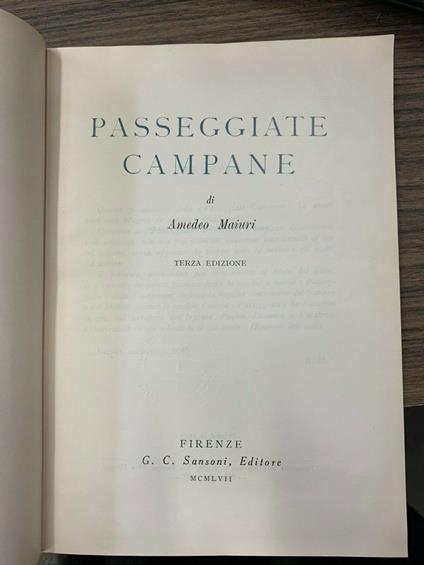 Passeggiate campane - Amedeo Maiuri - copertina