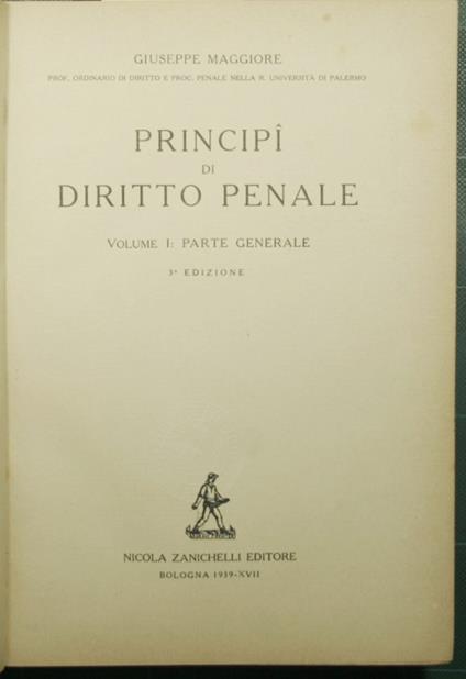 Principi di diritto penale - Giuseppe Maggiore - copertina