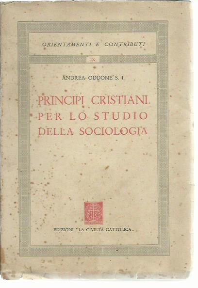 Principi cristiani per lo studio della sociologia - copertina