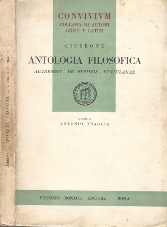 Antologia Filosofica - M. Tullio Cicerone - copertina