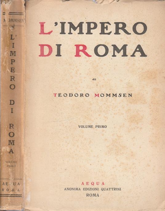 L' impero di Roma vol I - Theodor Mommsen - copertina