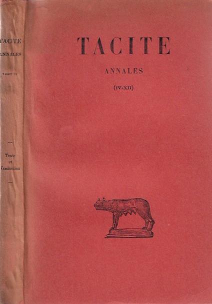 Annales Livres IV - XII - P. Cornelio Tacito - copertina