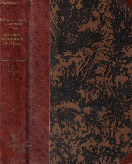 La Genèse d'un Roman de Balzac - copertina