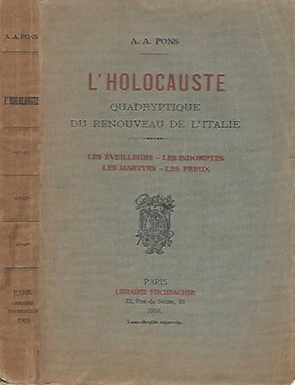 L' holocauste - copertina