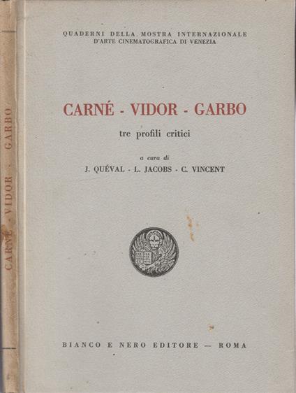 Carné-Vidor-Garbo - copertina