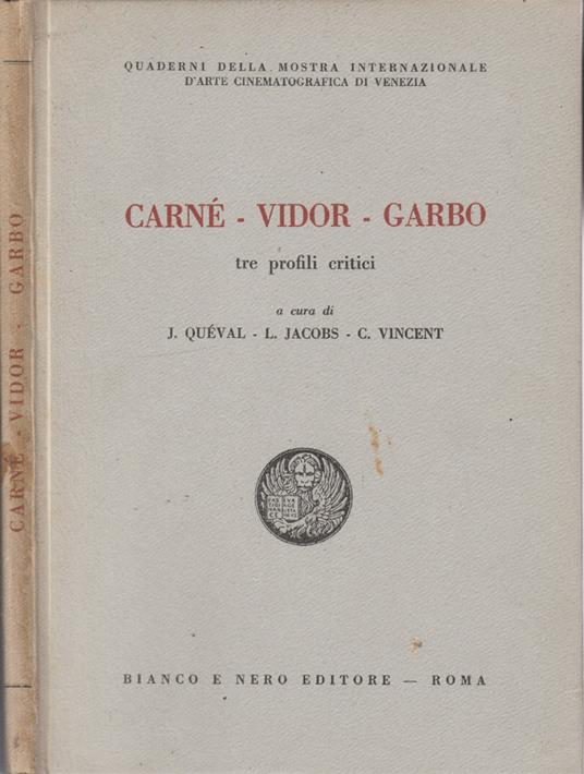Carné-Vidor-Garbo - copertina