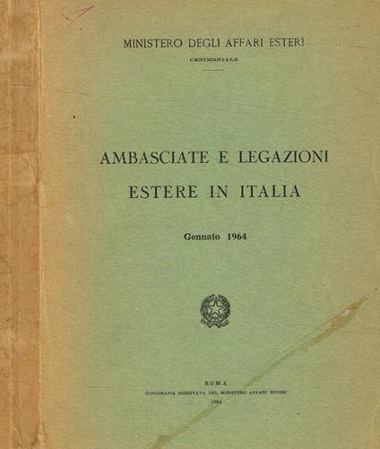 Ambasciate e legazioni estere in Italia - copertina