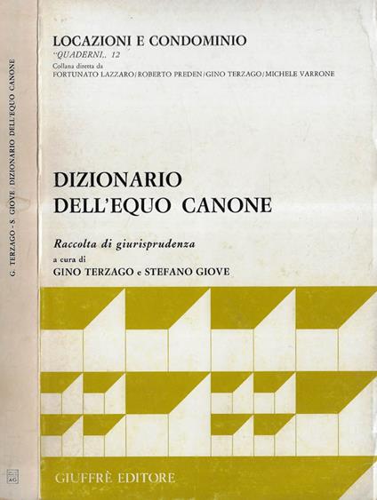 Dizionario dell'equo canone - copertina
